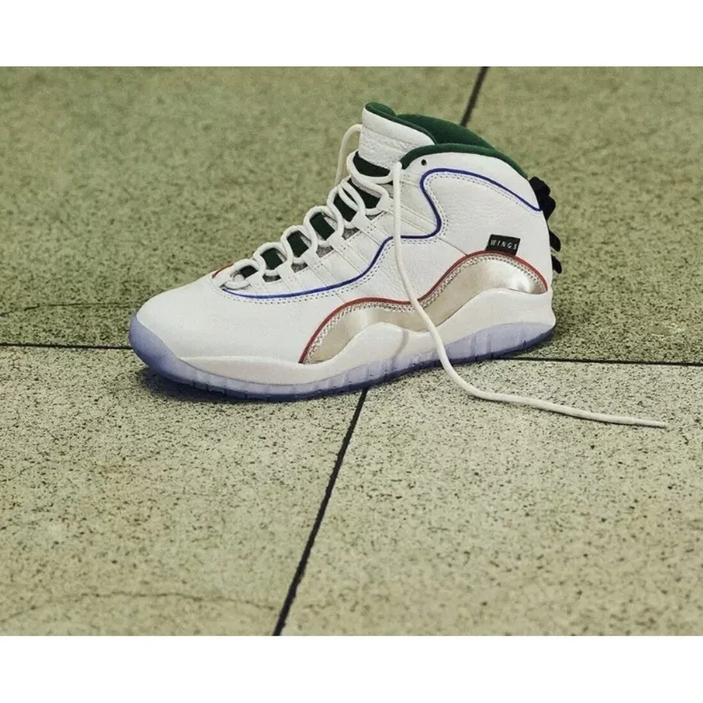 Air Jordan 10 Retro Wings Mens Size 8 White Clover Multi CK4352-103 New In Box